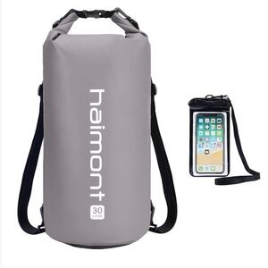 Waterproof Floating Dry Sack Roll Top Backpack & Waterproof Phone Case. Sz; 30L